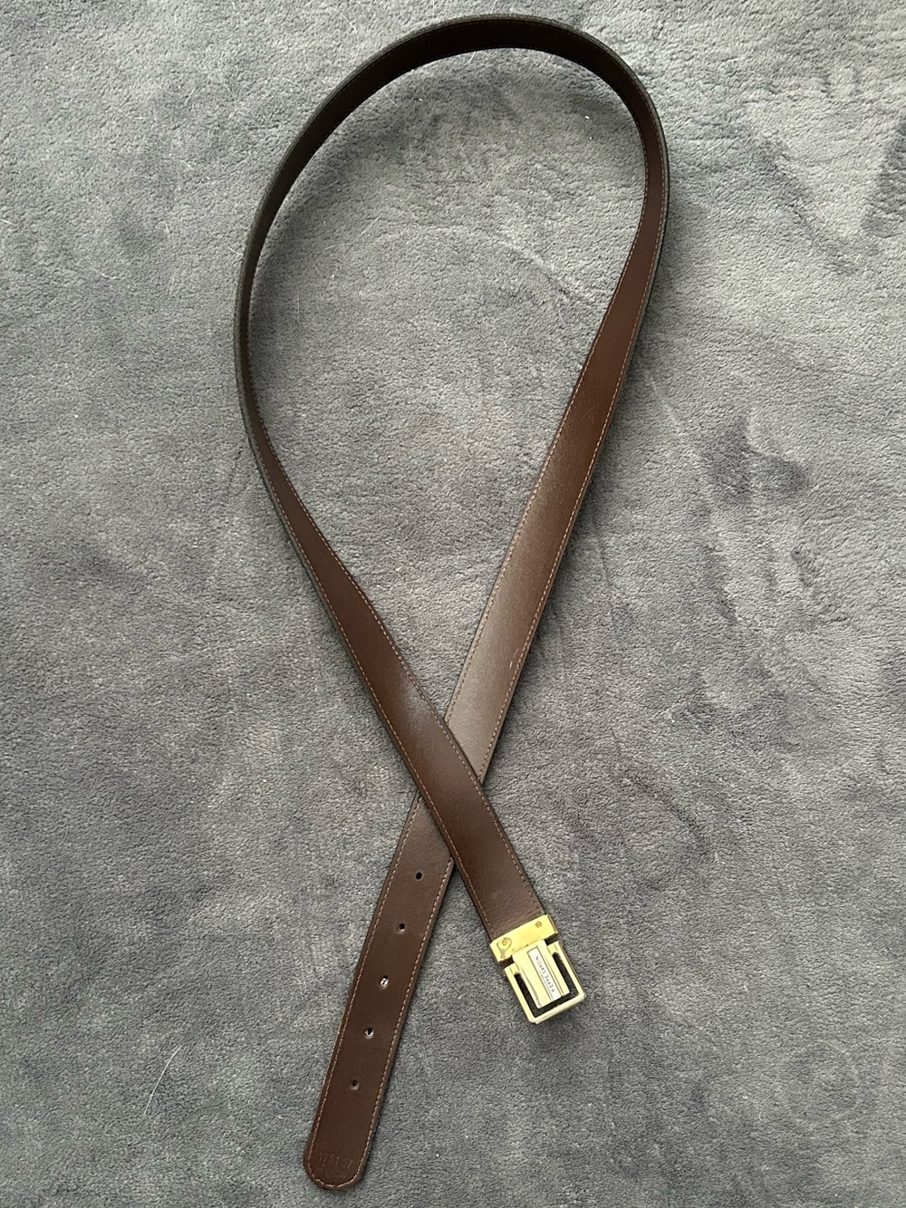 Vintage Pierre Cardin Reversible Black Brown Leather Belt Gold Silver Buckle - Picture 4 of 5